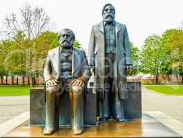 Marx-Engels Forum statue HDR