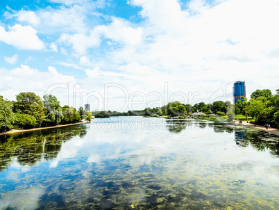 Serpentine lake, London HDR