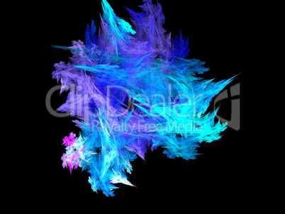 image of one Digital Fractal on Black Color