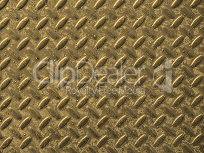 Grey steel diamond plate background sepia