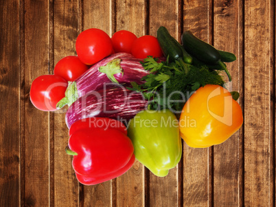 fresh vegetables, isolated on wh