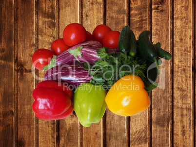 fresh vegetables, isolated on wh