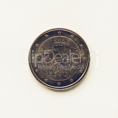 Vintage Estonian 2 cent coin