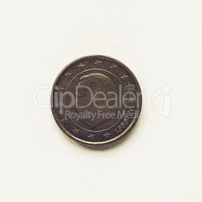 Vintage Belgian 1 cent coin