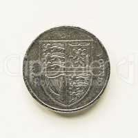 Vintage UK 1 Pound coin