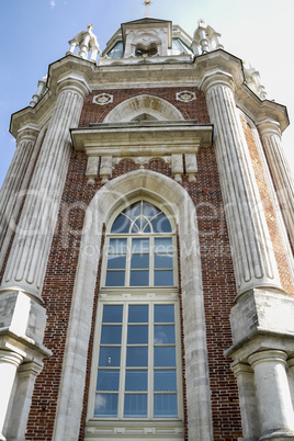 Architecture of Grand Palace in Tsaritsino, Moscow, Russia.