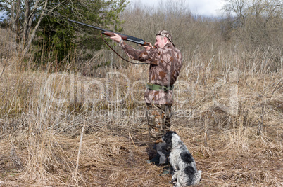 Hunter with a dog