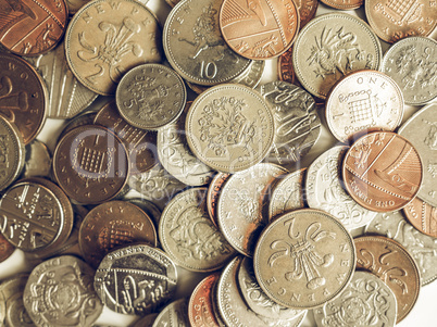 Vintage Pound coins