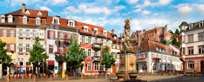 Heidelberg Kornmarkt Panorama