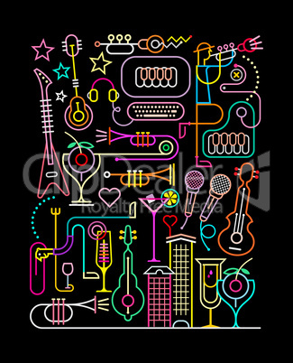 Karaokel Party Vector Illustration