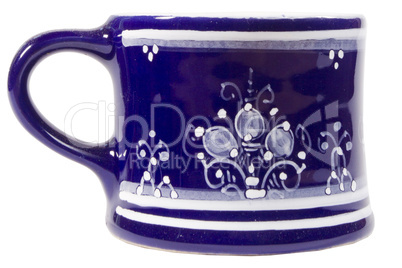 Blue ceramic cup