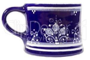 Blue ceramic cup