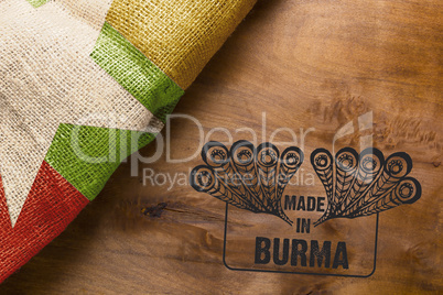 Wooden background stamp made in Burma