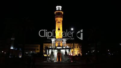 Izmir clock tower, city center. 6 different angle montage
