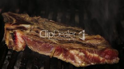 T-bone steak on Barbecue grill