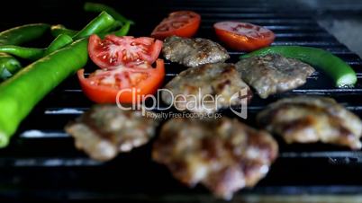 Turkish barbecue grilled meatball