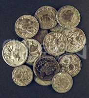 Vintage Roman coins