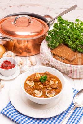 True North German mock turtle soup with mushrooms