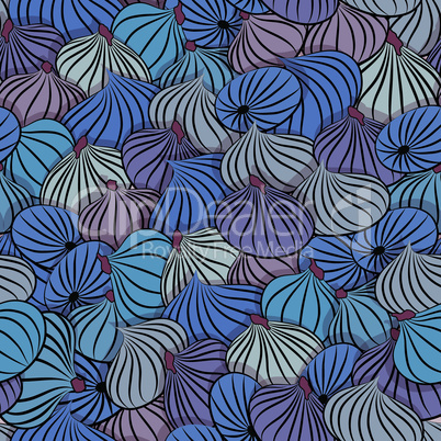 Fig vector. Seamless pattern with figs whole fruit.