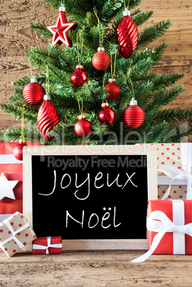 Colorful Tree With Text Joyeux Noel Means Merry Christmas