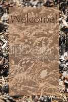 Vertical Autumn Card, Welcome