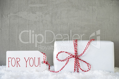 One Gift, Urban Cement Background, Text For You