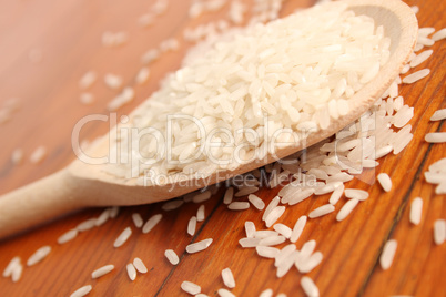 Rice in spoon