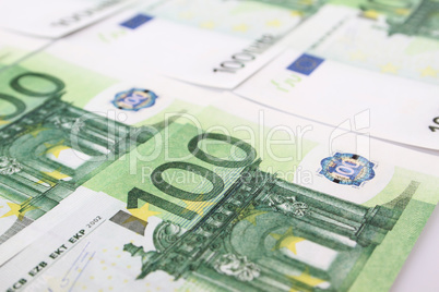 Stack of 100 euro bills