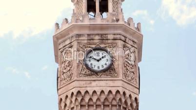 Izmir clock tower time lapse video.