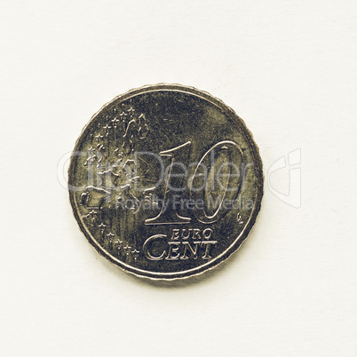 Vintage 10 cent coin