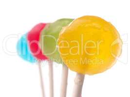 Closeup of colorful lollypop