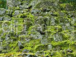 Natural background of rocks with moss