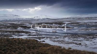 Time lapse of dramatic landscape in Iceland