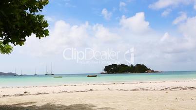 Paradise beach, Seychelles in slow motion