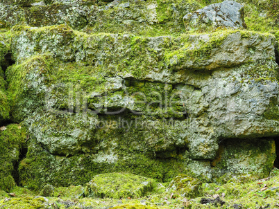 Old rocks with moss