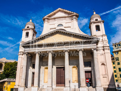 Santissima Annunziata church in Genoa Italy HDR