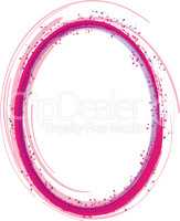 ovaler Rahmen Passepartout pink