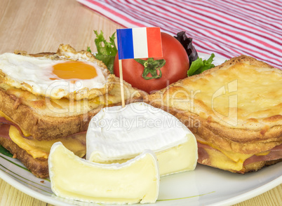 Plate with traditional french food