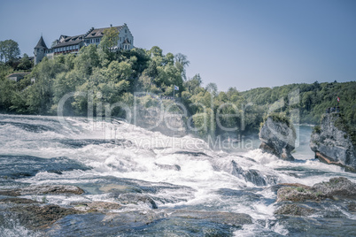 Rhine river and its waterfall