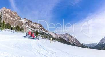 Winter on the Austrian mountain peaks