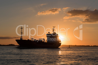 Containerschiff auf der Nordsee