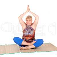 Yoga trainer in poses.