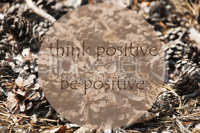 Autumn Greeting Card, Quote Be Positive