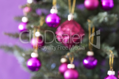 Blurry Christmas Tree And Rose Quartz Balls