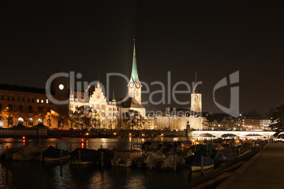 View from the promenade of the city at night.