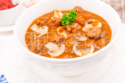 True North German mock turtle soup with mushrooms