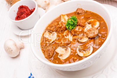 True North German mock turtle soup with mushrooms