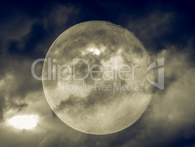 Stormy weather moon vintage