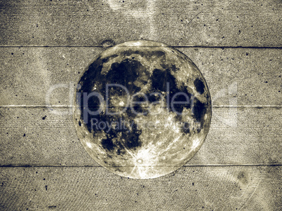 Grunge full moon on wall vintage