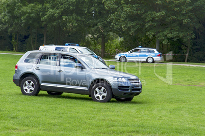 Police car in action